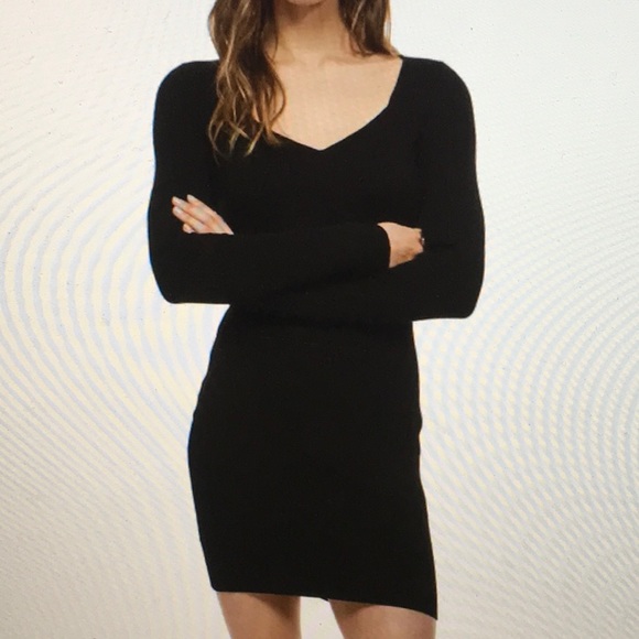 Old Navy | Dresses | Old Navy Black Ribknit Sweater Dress M | Poshmark